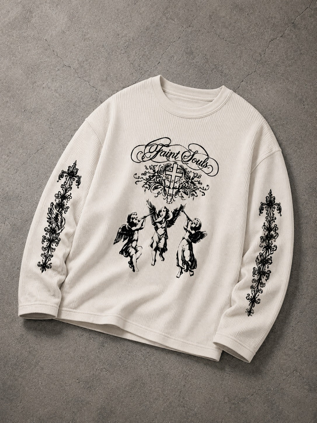 Faint Souls Waffle Knit Full Sleeve
